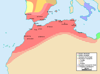 نقشه حکومت موحدون در اوج قدرت خود