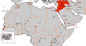 دودمان زنگی در بزرگ‌ترین حد خود